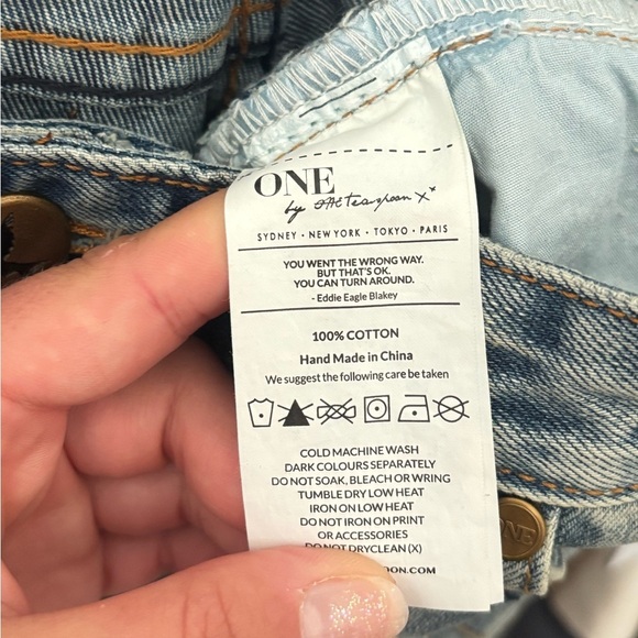 NWT One Teaspoon Freebirds Ripped Jeans in Vintage Blue Size 27 Kardashian - Picture 5 of 11